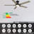 52'' Smart Ceiling Fan with Remote Control and Light Kit Included-64962821
