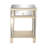 Phil Wood Mirrored 1 Shelf Side End Beige Accent TableBorkholder