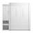 Maile High-Gloss Scratch-Resistant Murphy Bed and Storage Cabinet with Door and Pull-Out Shelf-100676306