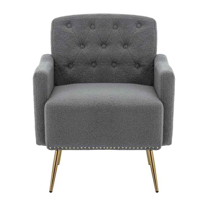 Albrechtice Velvet Armchair, Grey