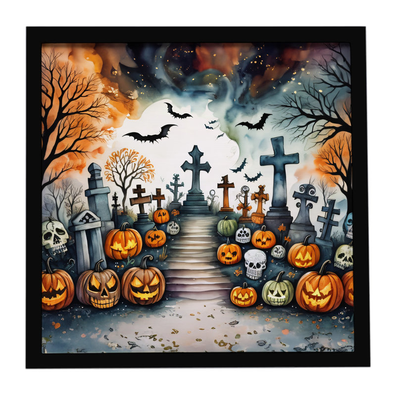 Jour des morts, impression effrayante d'Halloween encadrée