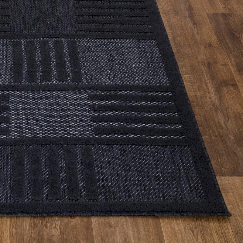 Modern Non-Slip Area Rugs – Anthracite – Living Room, Hallway Runner, Kitchen & Door Mat – Multiple Sizes