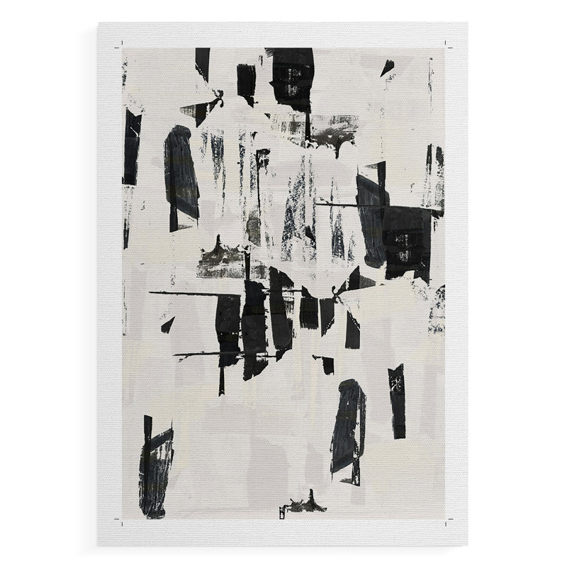 Carreaux et textures abstraites Angles VI - Impression sur toile seulement - NON-CADRE, H 18 po x l 12 po