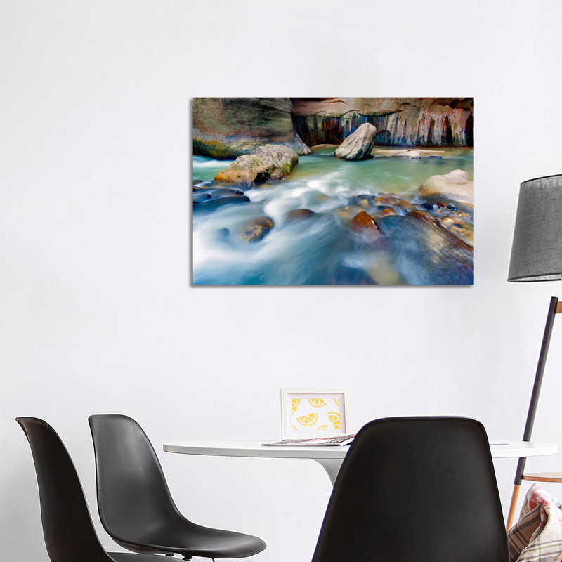 Leviathan Rising, Virgin River, Zion National Park, Utah by Jim Nilsen - Wrapped Canvas Print