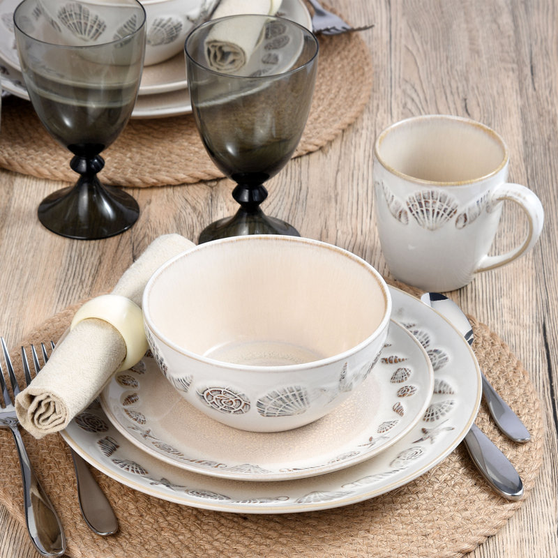 Pfaltzgraff Panama 16-Piece Stoneware Dinnerware Set, Service for 4