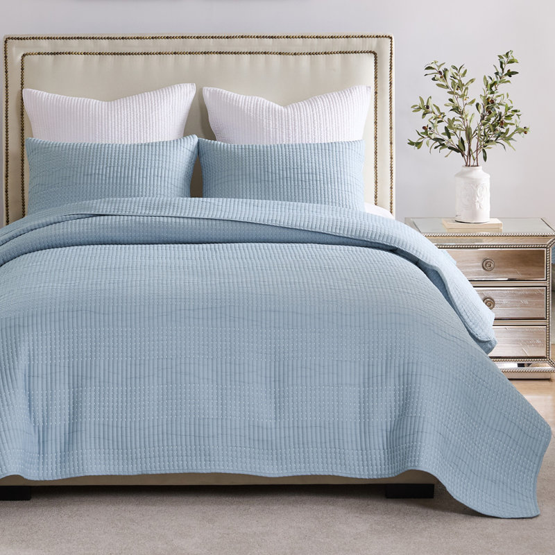 Ensemble de couvre-lit en chambray de taille très grand 3 pièces Greenland Home Fashions Cosmo, 105 x 95 po, Très grand lit