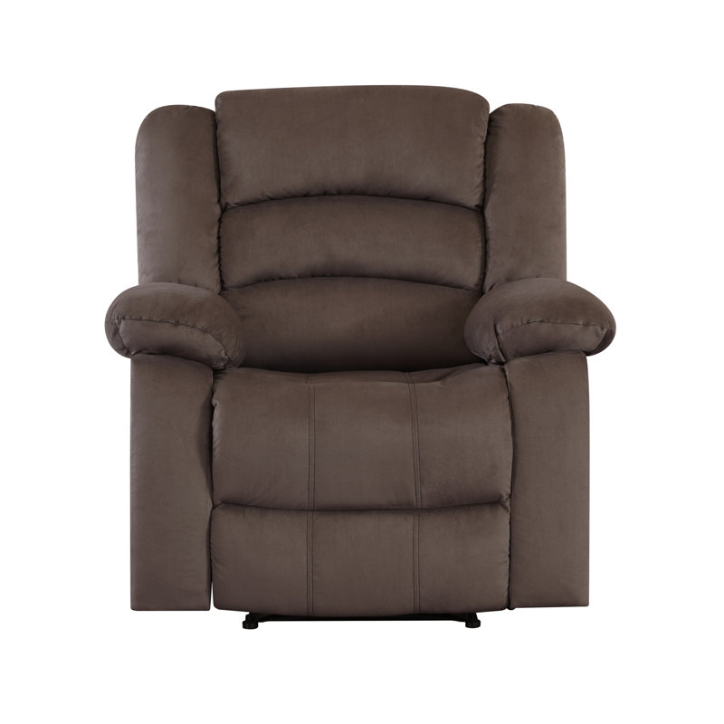 Fauteuil inclinable en tissu de microfibre transitionnel, Brun