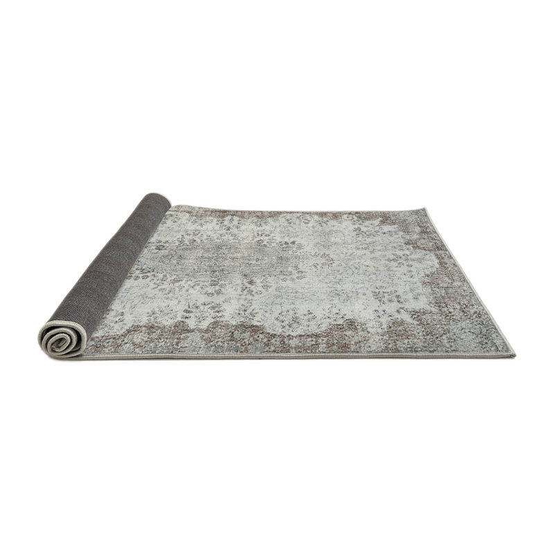 Tapis oriental en laine gris, Carré 6 pi