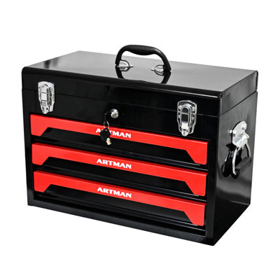 Boîte à outils polyvalente à 3 tiroirs en acier durable pour l'organisation de garage et d'atelier