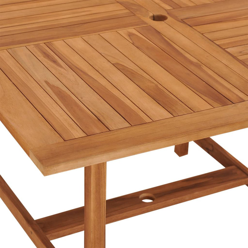 Patio Dining Table 43.3"x43.3"x29.5" Solid Wood Teak
