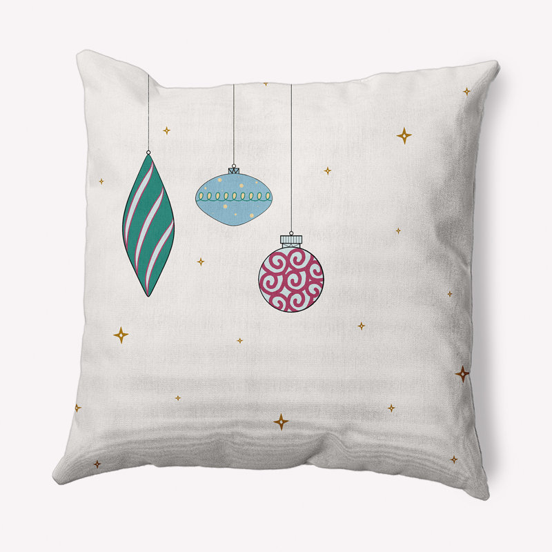 Holiday Cheer No Decorative Addition Reversible Throw Pillow, Ice, 26" x 26"