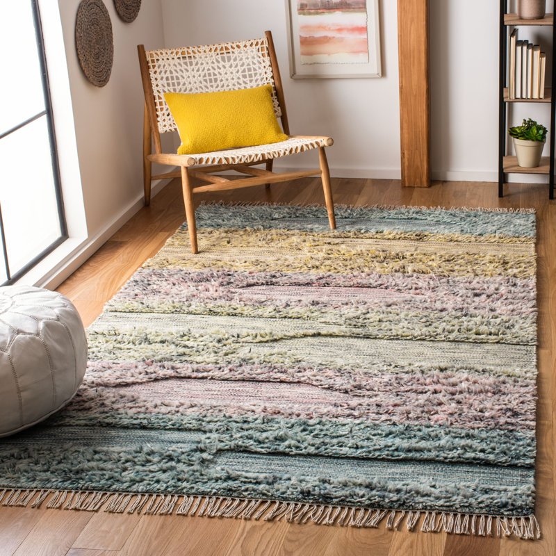 Aitkin Hand Woven Wool Abstract Rug, Rectangle 8' x 10'