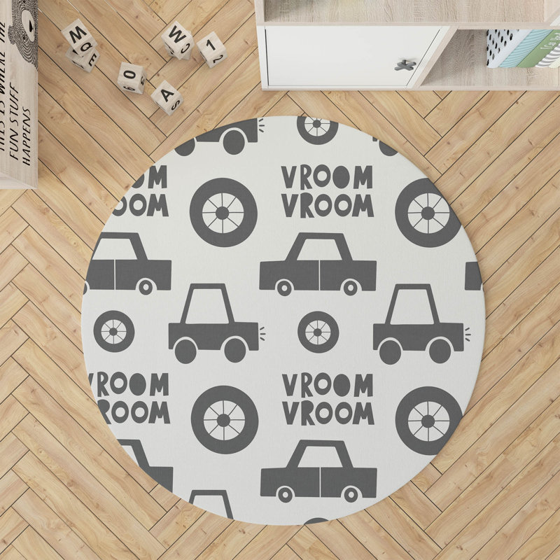 Tapis de jeu Vroom, Ivoire/gris anthracite