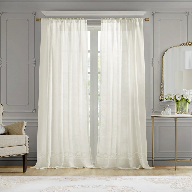 Curtains, White, 52.05" W x 84.05" L
