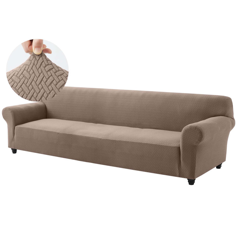 Luxury Stretchable Spandex Sofa Cover/Protector, 4 Seater, Coffee