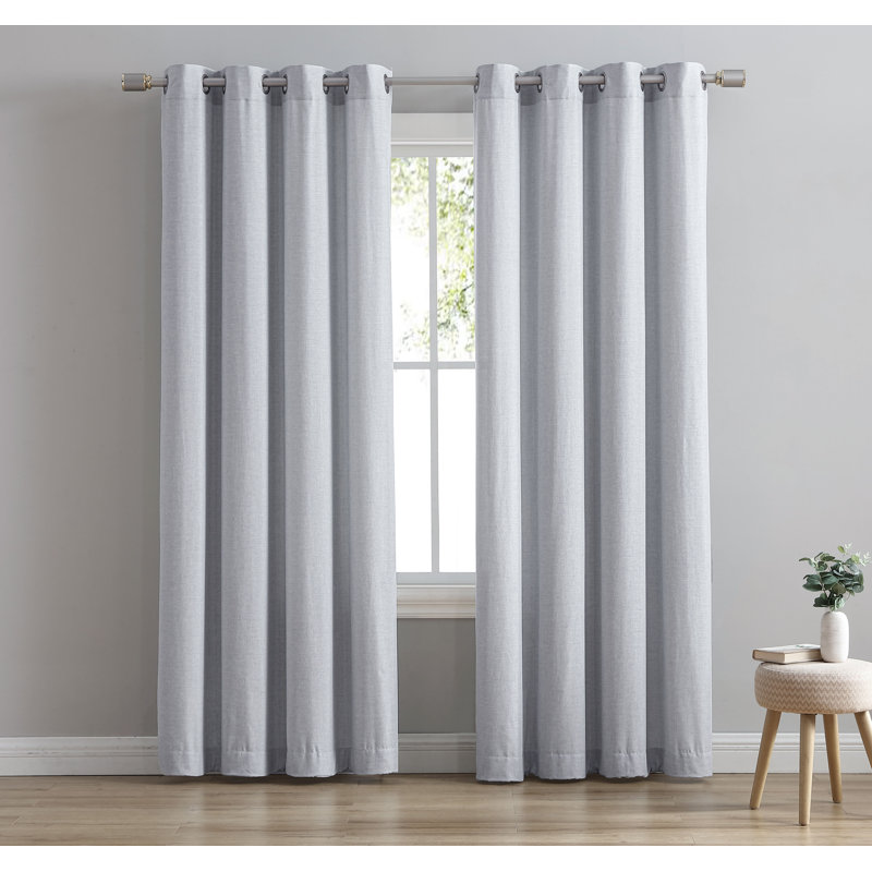 Panneau de rideau simple obscurcissant avec œillets, L 54 po x L 63 po, Bleu