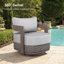 Ensemble de conversation pivotant Manarola Patio en aluminium et résine tressée PE avec coussins Sunbrella® et table en béton pour 7 personnes-321031258
