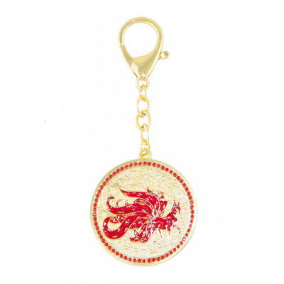 Porte-clés amulette renard à queue
