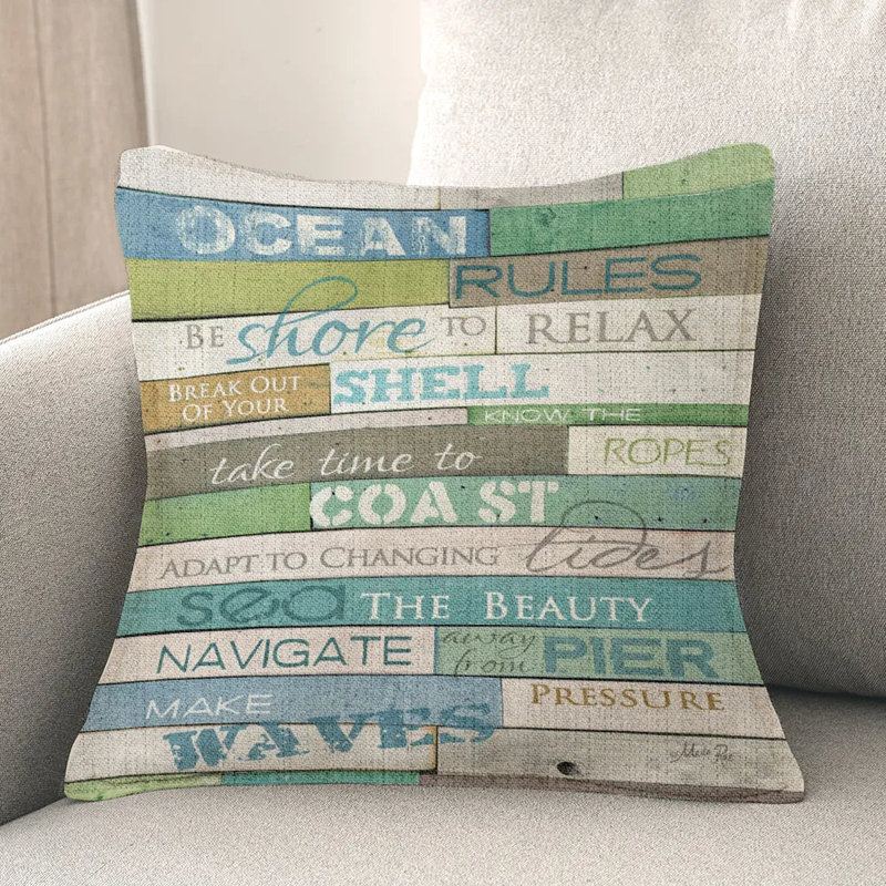 Coussin décoratif d'intérieur Ocean Rules