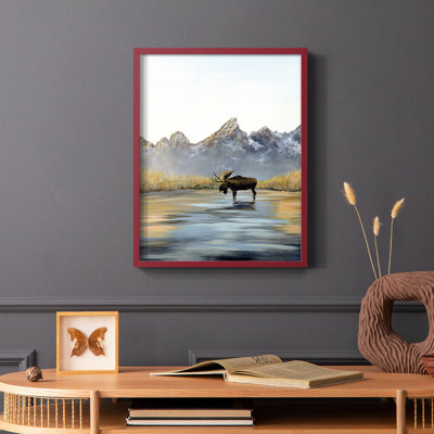 Moose Framed Print - Solid Wood