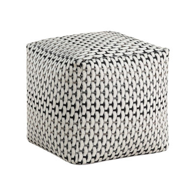 Square Pouf Jacquard Fabric Upholstery Modern Ottoman, Footstool, Non-Slip Floor Pouf, Bean Bag Chair, 1pc Sitting Pouf