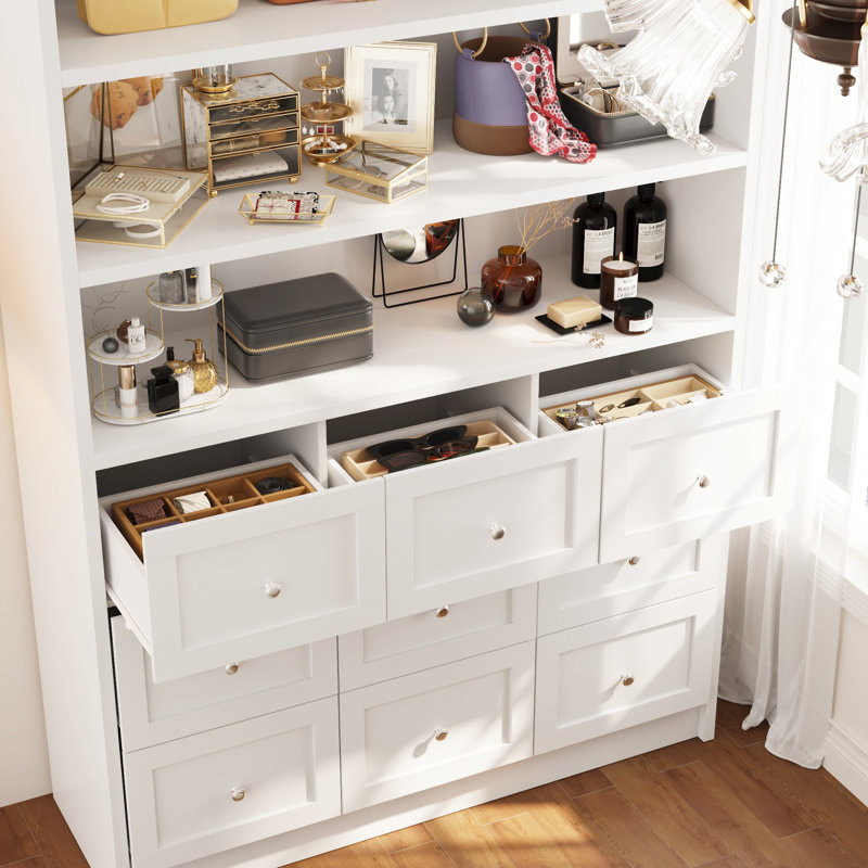 9-Drawer 3-Shelf Wardrobe With Elegent Design