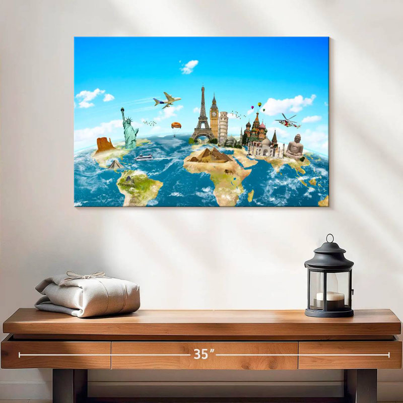 Senne Travel Monuments, 16" H x 24" W