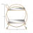 Metal Rolling Round 2 Mirrored Shelf Bar Cart with Top Handle-65056100