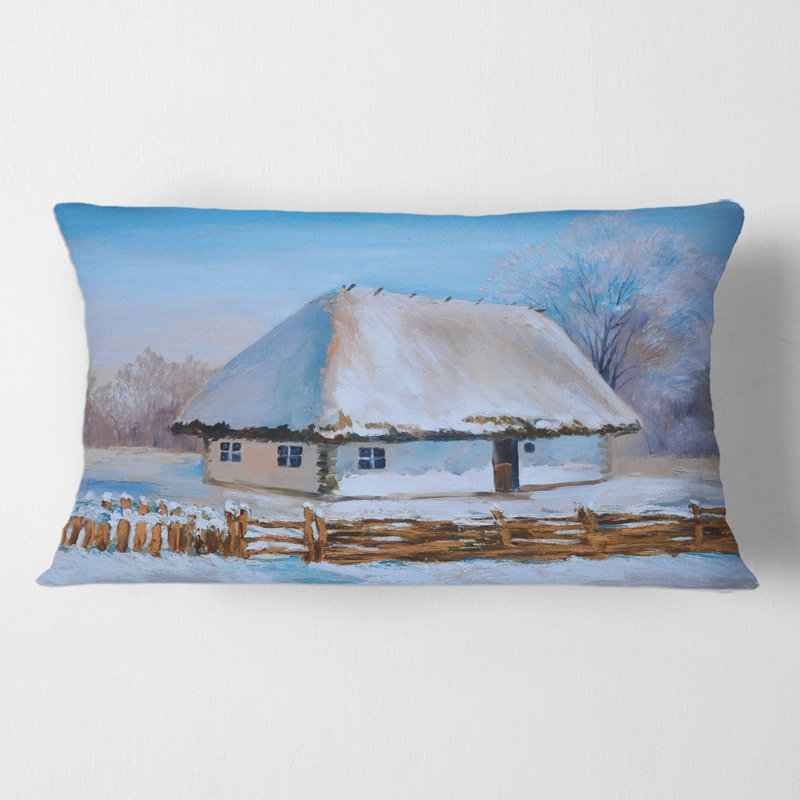 Housse et insert de coussin rectangulaire Cottage Cove avec Snow I