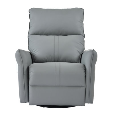 Power Swivel Rocker Recliner Chair For Adults, 270° Swivel Rocking Recliner Chair,Electric Small Recliners For Small Spaces, Single Sofa Recliner For Living Room, Bedroom,RV (Blue-Gray+270° Swivel)