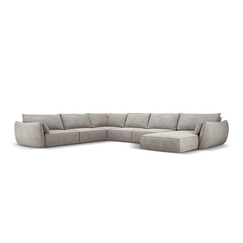 Lee-Ryan 8 Seater Large Corner Sofa , Light Grey