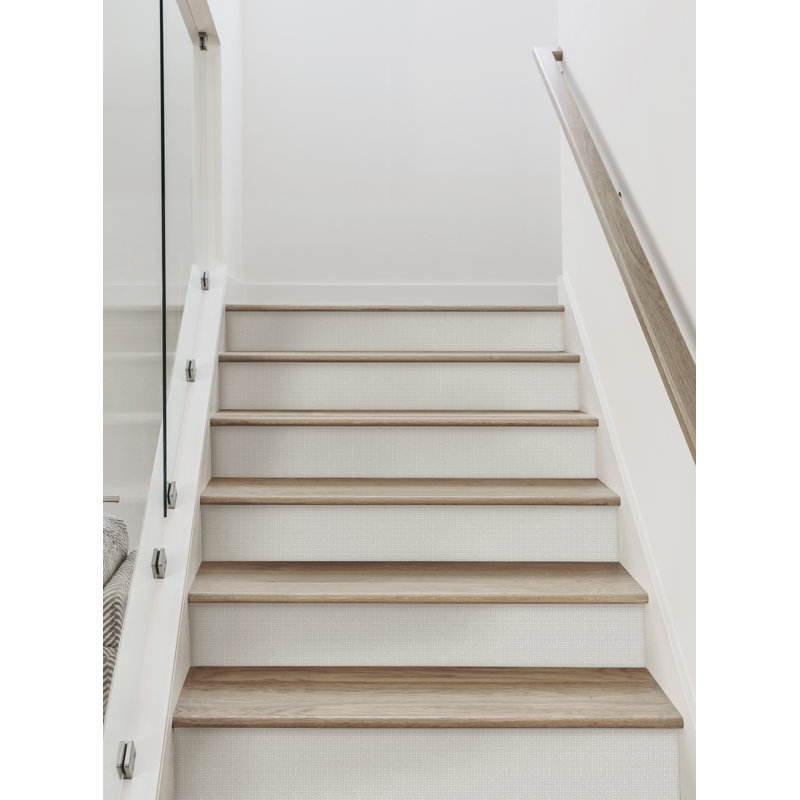 Montant d'escalier en toile de jute, H 7 po x l 48 po, Gris clair