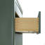 Meuble-lavabo de salle de bain autoportant vert 36 po entièrement assemblé avec structure en bois massif et plateau en marbre d'ingénierie