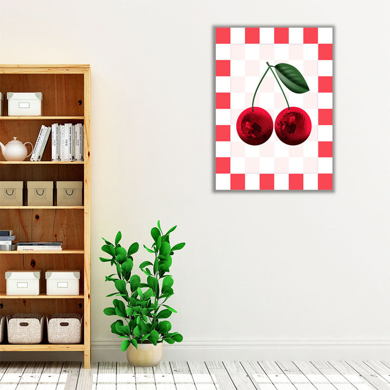 Twin Cherries - reproduction d'art sur toile, H 24 po x l 18 po