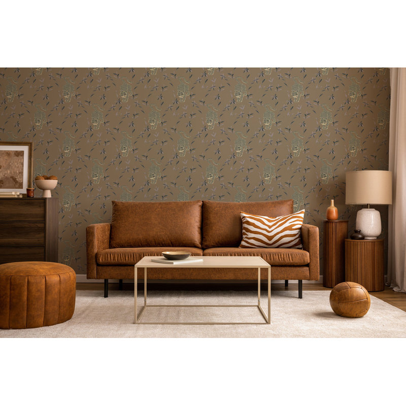 Stalking Tiger - Wallpaper, Cocoa, Peel & Stick