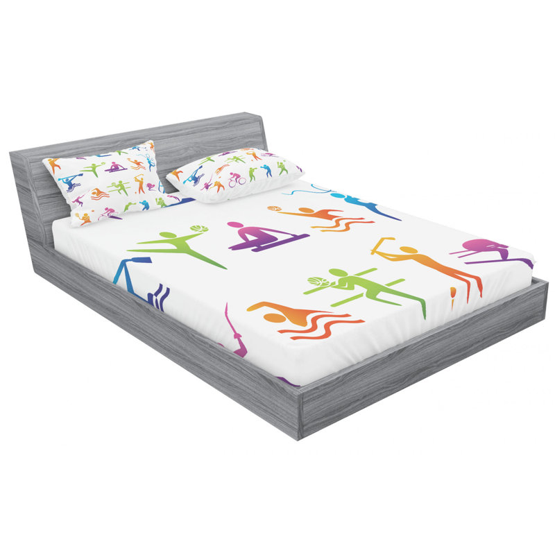 Microfiber Sheet Set, Queen Sheet Set with Fitted Sheet