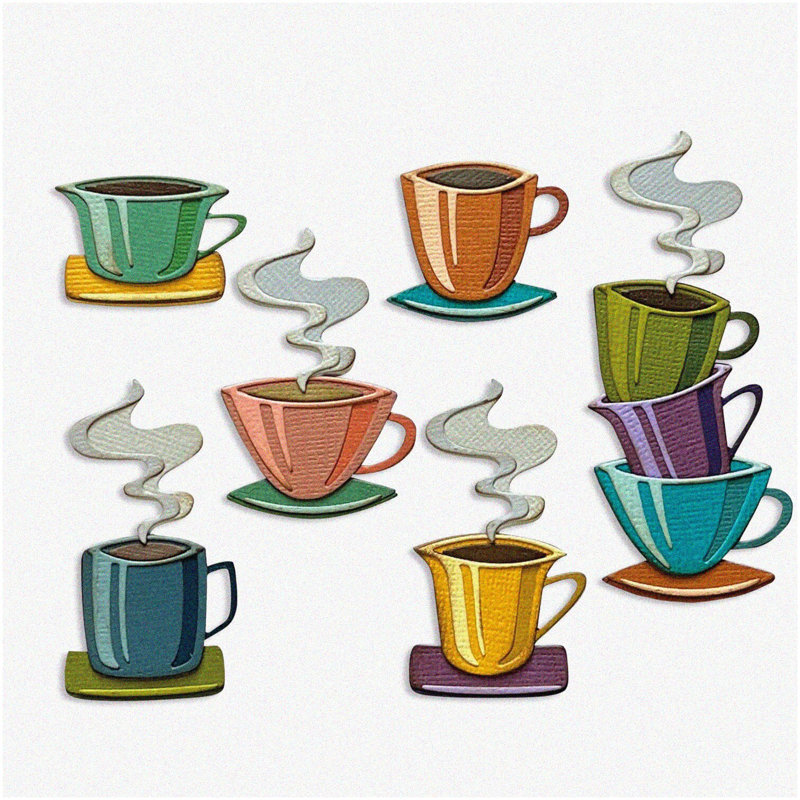 Papercut Café Thinlits Die Set 28 Pack Cranberry