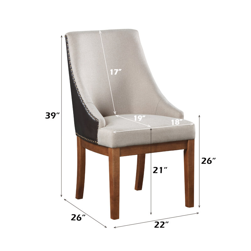 Chaises Gilsea en tissu seulement, sans les tables