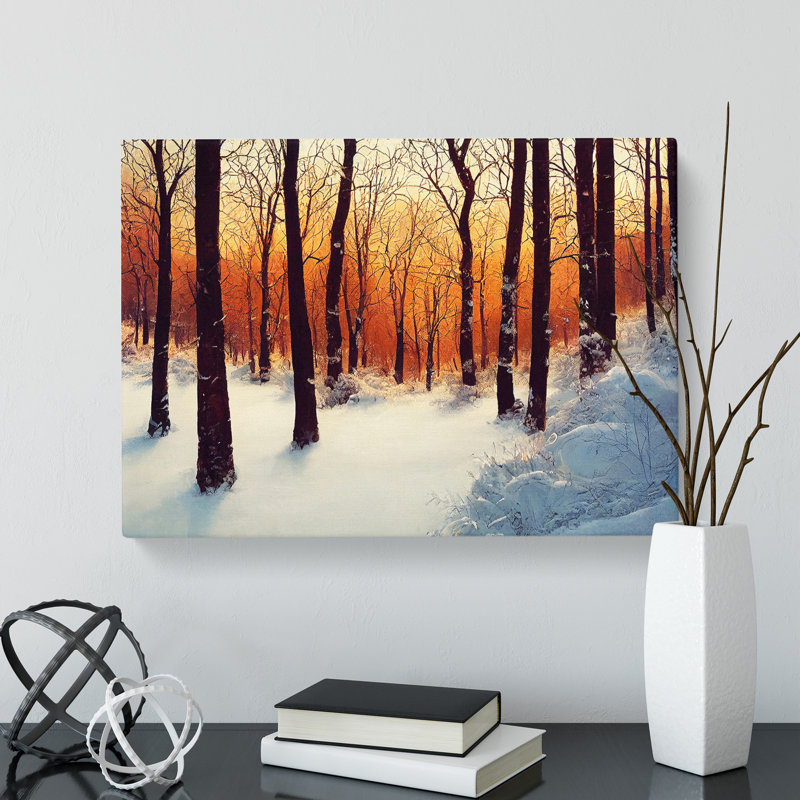 Miraculous Winter Forest - Wrapped Canvas, 35cm H x 50cm W x 3cm D
