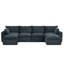 Canapé modulaire de 140 po, fauteuils rembourrés minimalistes modernes, canapé confortable en forme de U pour le salon, canapé d'angle à assise profonde, aucun assemblage requis-1667227153-1667227157