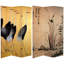 East Asian Art Canvas Folding Room Divider-2032553336