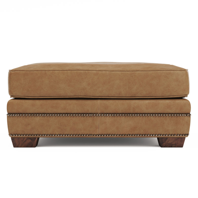 Grandview Square Leather Cocktail Ottoman