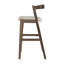 Structure de tabourets de bar en bois d'hévéa avec dossier bas ergonomique Solna-115698046