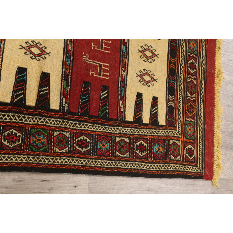 Tapis tribal tissé à la main Kilim 3 x 6