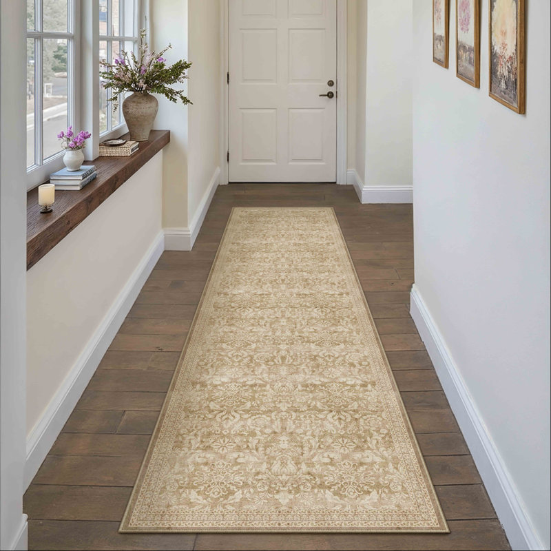 Tapis vintage lavable en machine avec envers antidérapant Lares, Tapis de couloir 2 pi x 8 pi