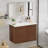 Wall-mount Walnut  Bathroom Vanity With Sink-116677105