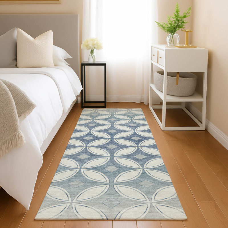 Machine Washable Indoor/Outdoor Lockway ACN2423 Geometric Rug, Runner 2'3" x 7'6"