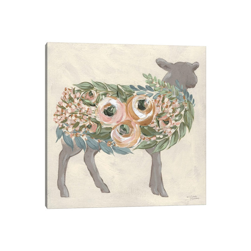 Audrey The Lamb by Michele Norman - Print on Canvas, Wrapped Canvas, 45.72cm H x 45.72cm W x 3.81cm D