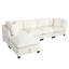 Canapé modulaire rembourré avec repose-pieds de rangement amovible, 2 porte-gobelets cachés, canapé modulaire