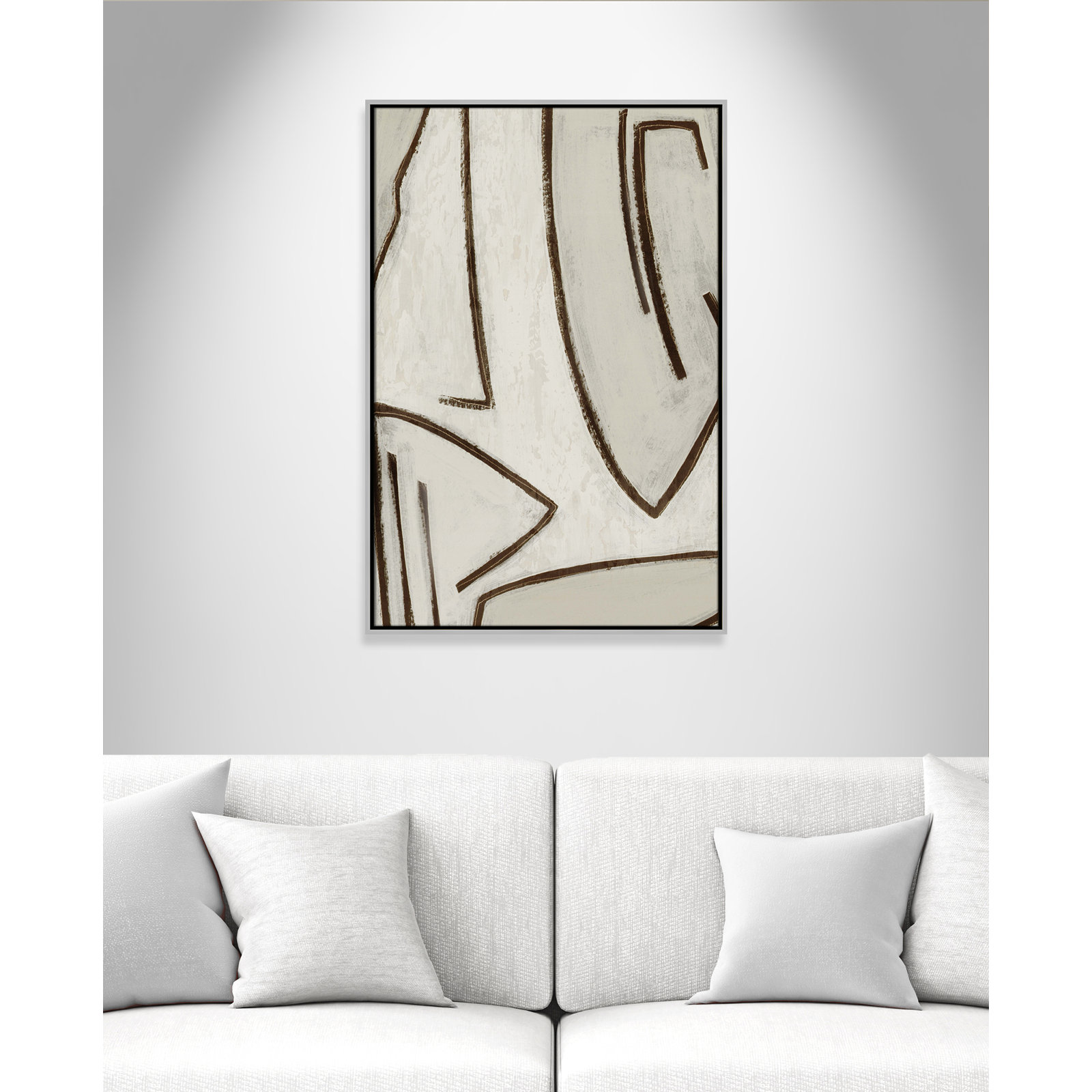 Line Work "Line Work II" Print, 25.5" W x 37.5" H, Silver